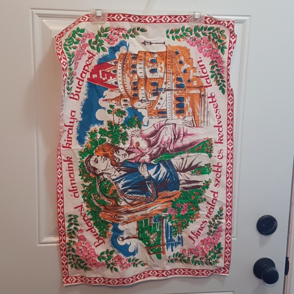Vintage tea towel Budapest